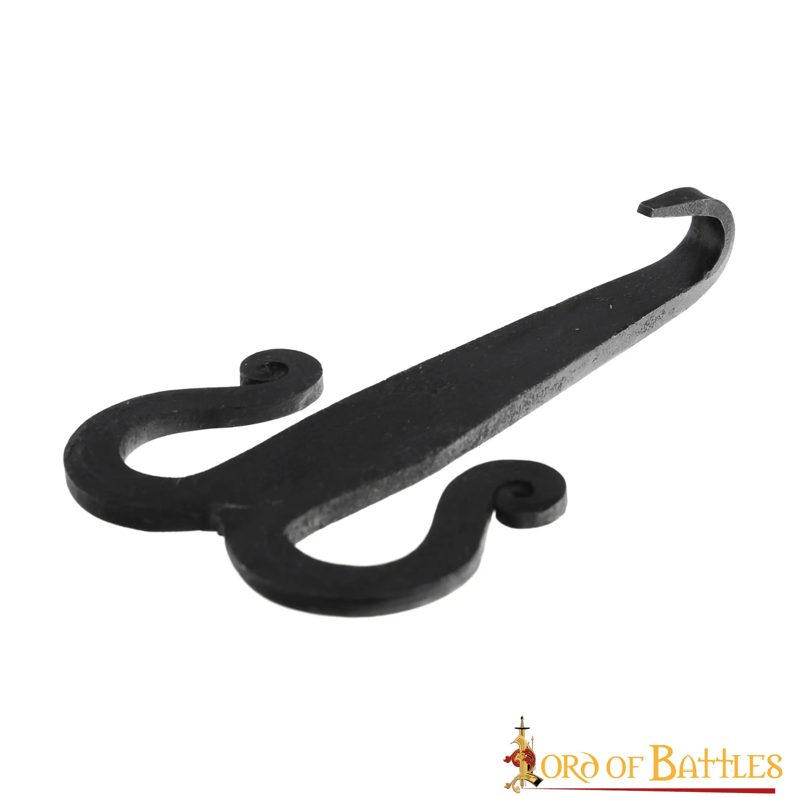 Celtic Hand Forged Iron Belt Hook Buckle Functional Medieval Accessory