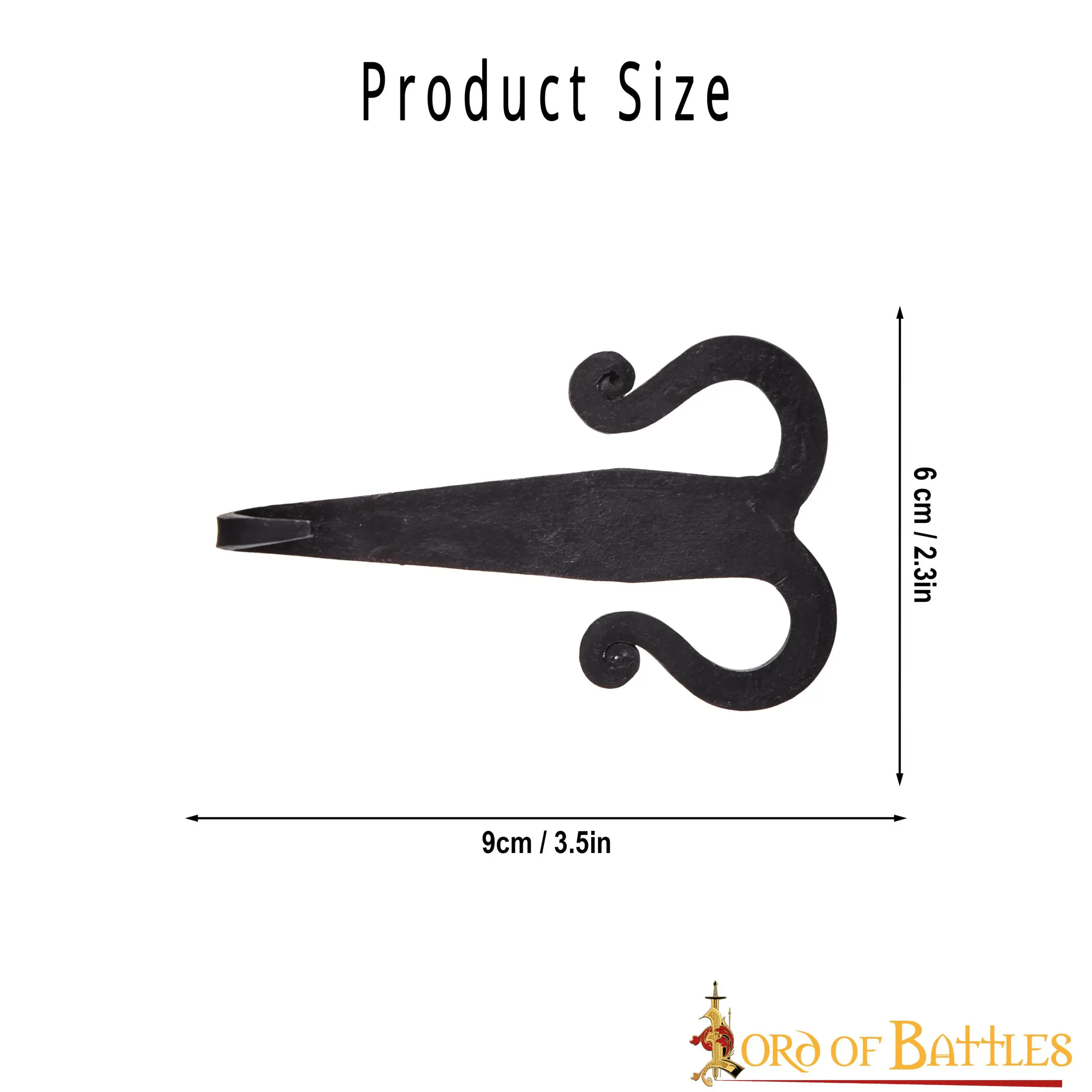 Celtic Hand Forged Iron Belt Hook Buckle Functional Medieval Accessory - Image 3