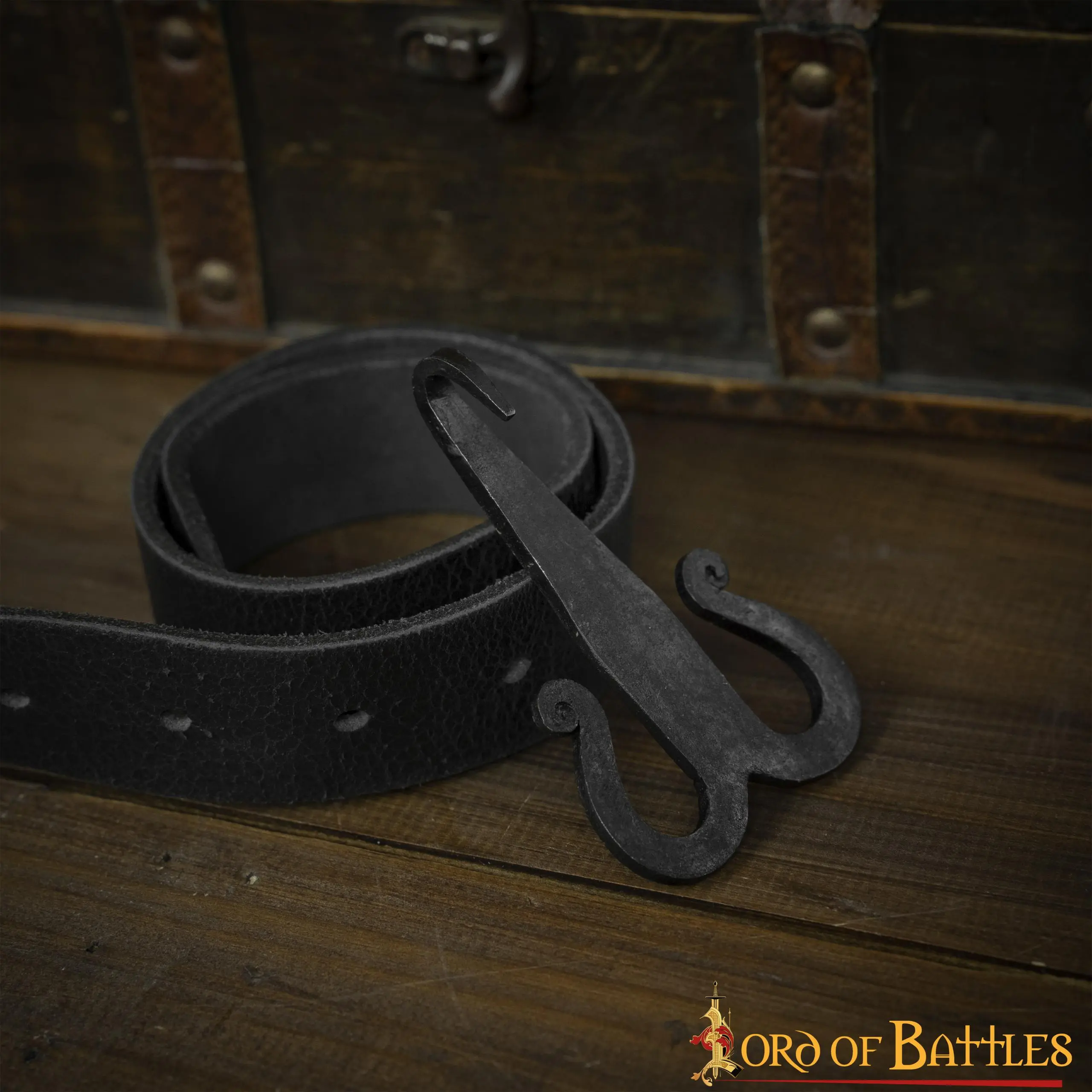 Celtic Hand Forged Iron Belt Hook Buckle Functional Medieval Accessory - Image 6