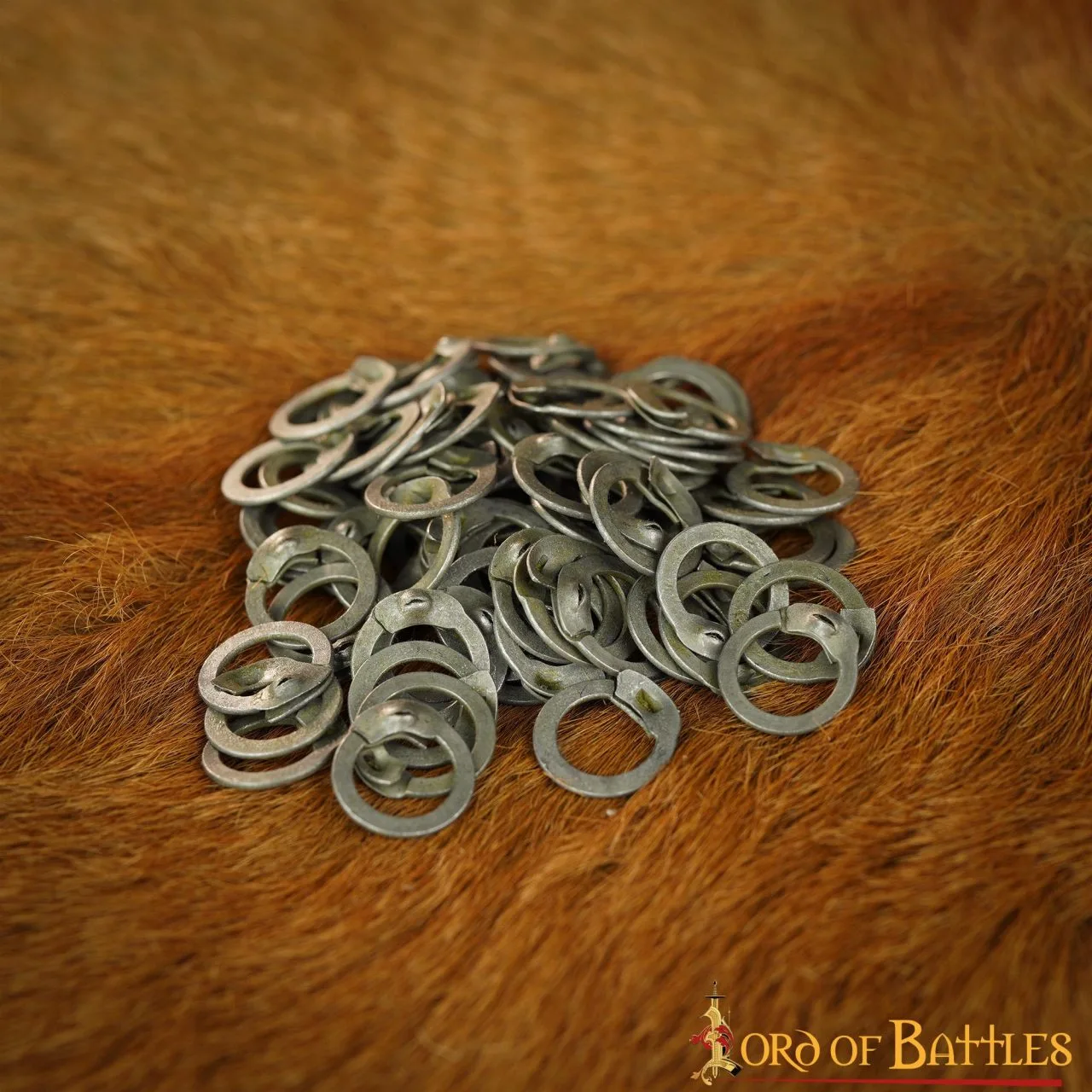 Loose Steel Rings Flat With Wedge Rivets DIY Chainmail Armor