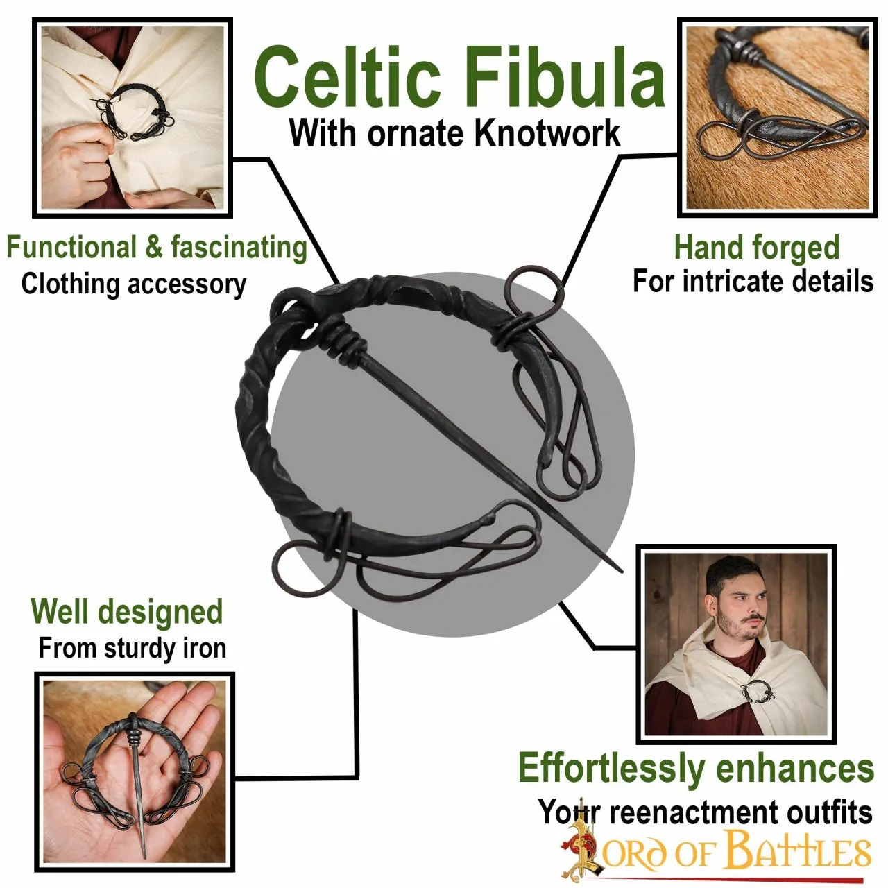 Hand Forged Fibula With Knotted Ends - Image 4