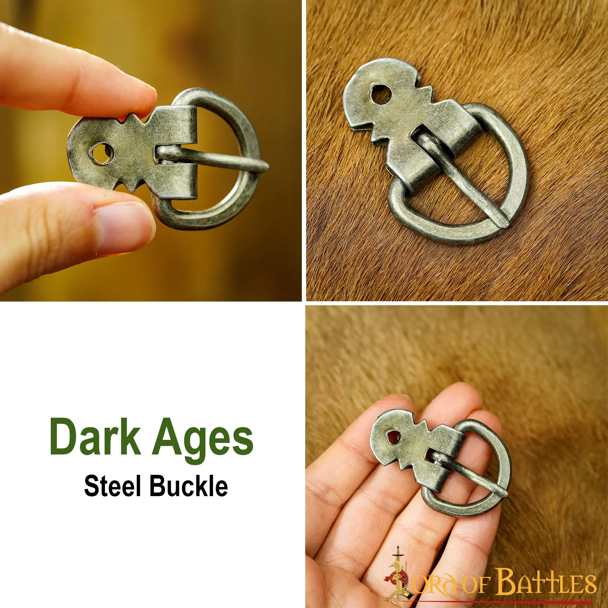 Dark Ages Armor Tough Steel Buckle Set Of 5 - Image 4