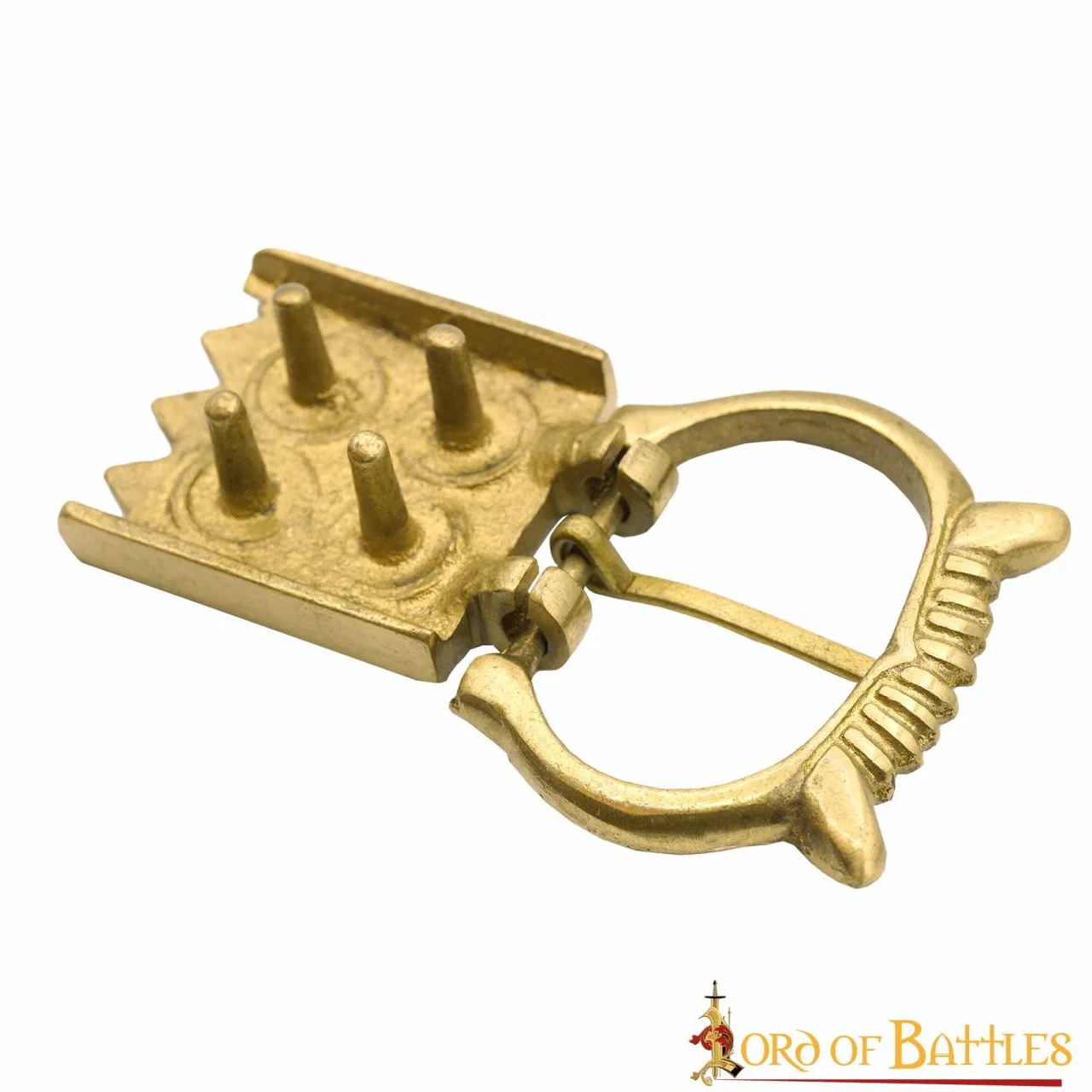 Late Medieval Floral Pure Solid Brass Buckle Belt Accessory - Image 3