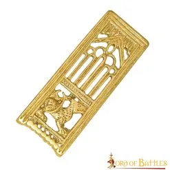 Medieval Lion Pure Solid Brass Belt End Chape Functional Belt Accessory