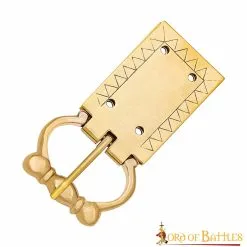 Medieval Pure Solid Brass Belt Buckle Functional Clothing Accessory
