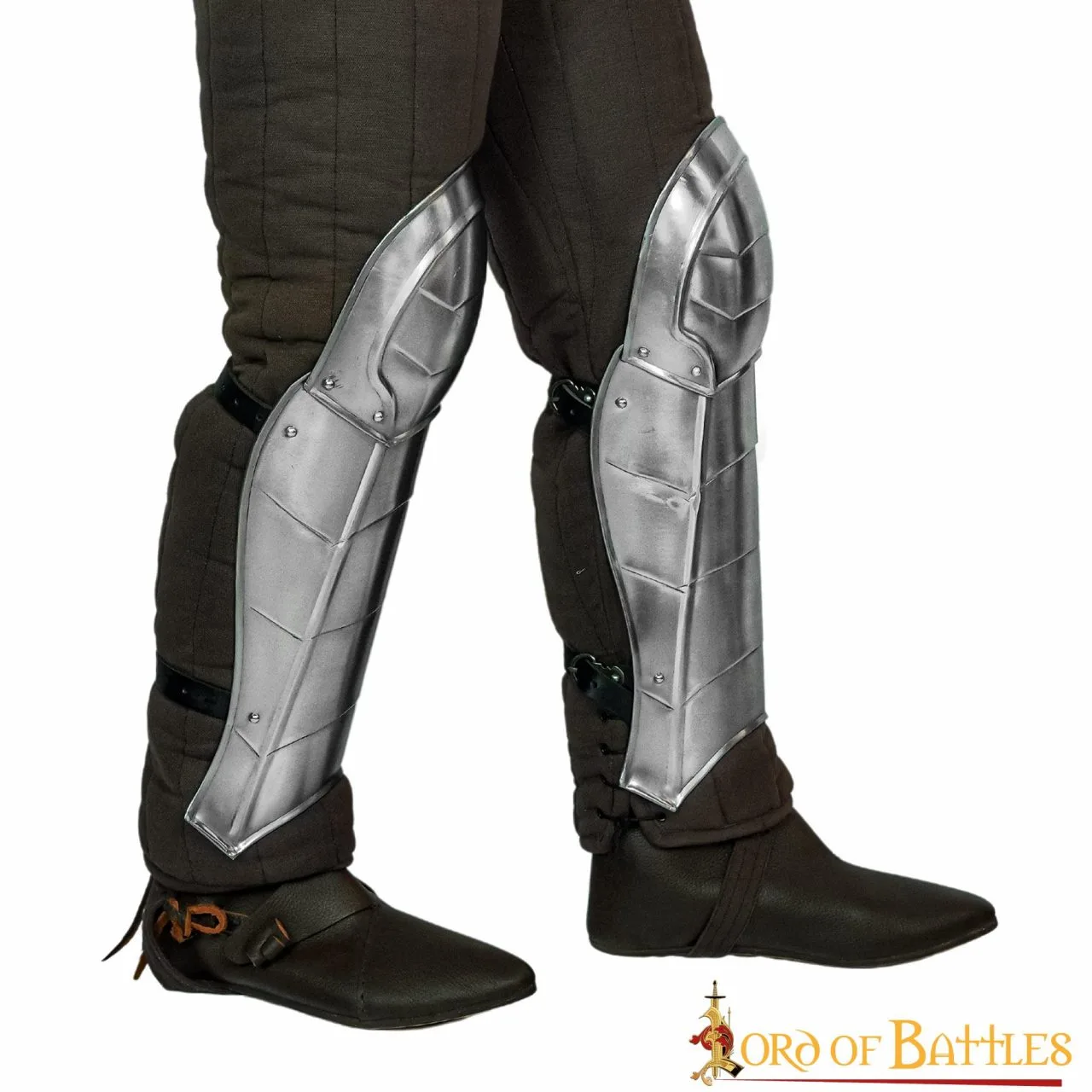Medieval Fantasy Greaves With Included Knee Cops Poleyns 18 Gauge - Image 3