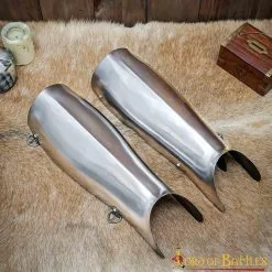 Late Medieval Knightly Steel Greaves