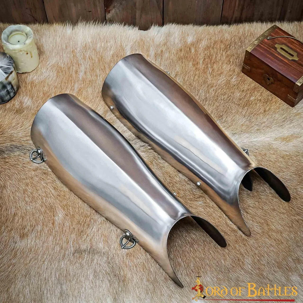 Late Medieval Knightly Steel Greaves