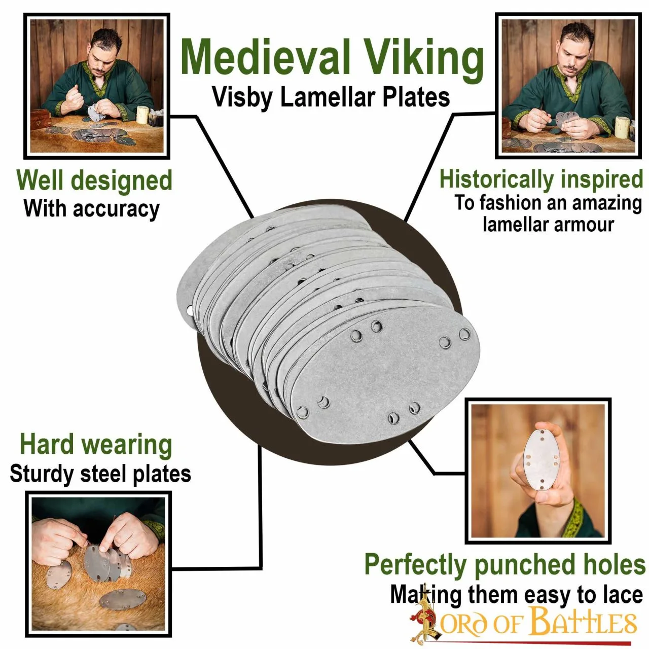 Medieval Viking Visby Lamellar Steel Plates For Plate Armor - Image 4