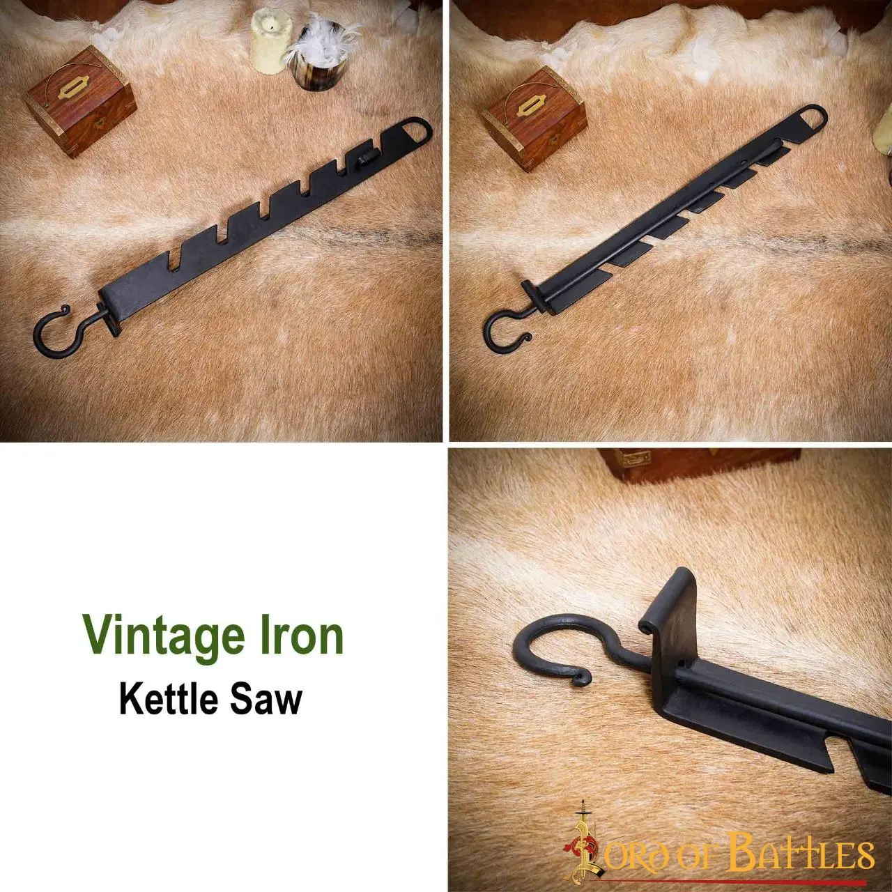 Vintage Iron Kettle Saw Adjustable Cauldron Hook - Image 6