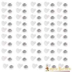 7mm Steel Tich Buttons Set Of 50