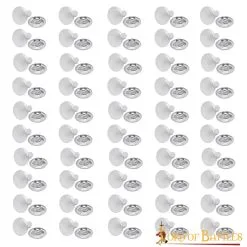 8mm Steel Tich Buttons Set Of 50