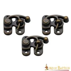 Antique Brass Small Hasp Latches Set Of 3