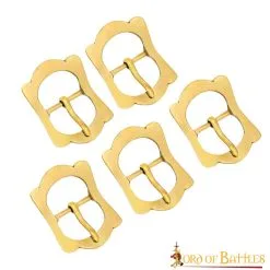 Late Medieval Pure Brass Buckles Set Of 5