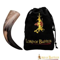 Viking Drinking Horn With Natural Texture Handcrafted Genuine Ox Horn