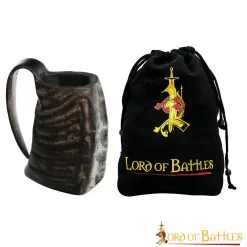 Medieval Viking Horn Tankard Beer Mug Handcrafted Genuine Buffalo Horn