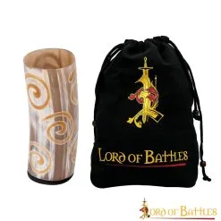 Medieval Viking Horn Tumbler Beer Mug Handcrafted Genuine Ox Horn