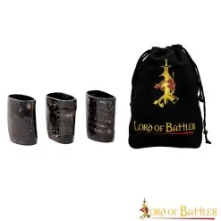 Medieval Viking Horn Shot Glasses Set Of 3 Handcrafted Genuine Buffalo Horn