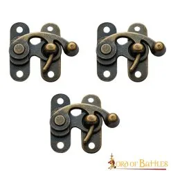 Antique Brass Large Hasp Latch Set Of 3